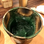 Gyuutoro Yaki Shabu Semmon Tenjuu Nimatsu Rokuzaemon - 麦焼酎 十二萬七千七百五十日 ロック