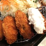 温や - 大粒牡蠣フライ にタルタルソース(2020.10.15)