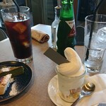 HOKI COFFEE TERRACE - ドリンクとケーキ、ドリンクとソフトクリーム