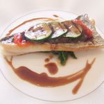 ラシェリール - 私の魚メイン/太刀魚のポアレ、バルサミコソース