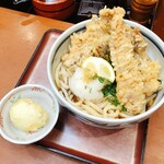 讃歌うどん はんげしょう - 鶏天ぶっかけうどん＆半熟玉子天ぷら