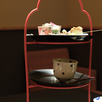 京橋 婆娑羅 - 前菜3段重ね(八寸、お造り、季節の小鉢)