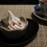 京橋 婆娑羅 - 黒糖のソフトクリーム