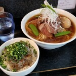 塩そば専門店 桑ばら - 釣り鰤漬け大根そば＋生しらす丼