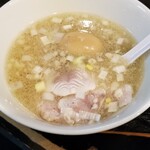 塩そば専門店 桑ばら - 昆布締めホウボウの和風塩つけそば