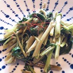 中国菜 智林 - ⚫白骨空心菜の自家製塩酒粕炒め