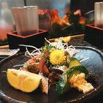 亀すし - 秋刀魚のお刺身
            盛りもキレイで美味(´ω｀)