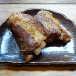 風遊斎 - つけ麺のおかず（辛いナンコツソーキ）