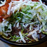 風遊斎 - タコライスの具材のアップ