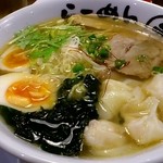 らーめん幸 - 極あごしおラーメン+味玉+海老ワンタン