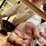 一心鮨 光洋 - 茹でた伊勢海老をそのまま頂きます。