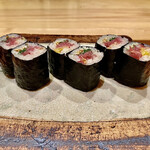 一心鮨 光洋 - トロ沢（追加注文）～とろっとろの本鮪にパリッとした沢庵を刻んだ一品。