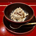 一心鮨 光洋 - デザート～栗の渋皮アイスクリーム。