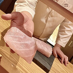 一心鮨 光洋 - 大分産の25kgのあら。あらは寝かせた旨味凝縮の味わい。