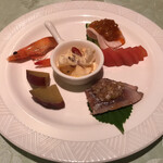 中国・四川料理 龍宮城 - お昼の特選コース：前菜盛り合わせ 三色併盆