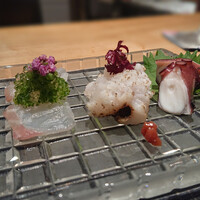 おおたに - まだかの洗いと鱧の焼き霜造り、蛸の塩茹で