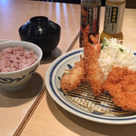 Tonkatsu Hamakatsu - エビフライとチキンかつランチ