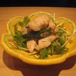 蕎麦 案山子 - ササミとオクラのサラダ