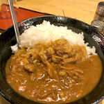 中も津屋 - すじもつカレー ご飯大盛り