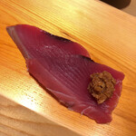 すが弥 - 薬味を乗せて包んでいただきます