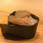 すが弥 - 小柱の軍艦。青混ぜ海苔の香りが小柱と合う！