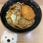 Eki Soba Sobadokoro Nakasendou - コロッケそば Buckwheat Soba Noodles with Potato Croquette！♪☆(*^o^*)