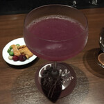 バー ゴヤ - 巨峰のカクテル。巨峰の香りとジンの味のグラデーションがなめらかですごいの！！！