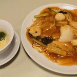 中国料理 松野 - 「五目あんかけ焼きそば」②