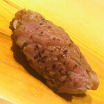 すが弥 - 追加のカマ筋。軽く炙っていただきます