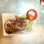 ラフ&タフ コーヒースタンド - 楽描塾塾長ハガキサイズ水彩画