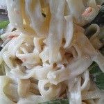 チャヤ ジャルディーノ シロヤマ - 201207 CHAYA GIARDINO SHIROYAMA ﾊﾟｽﾀｾｯﾄ（鮭と木の子のｸﾘｰﾑｿｰｽ（生ﾊﾟｽﾀ））＋大盛　麺.jpg