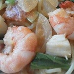 チャヤ ジャルディーノ シロヤマ - 201207 CHAYA GIARDINO SHIROYAMA ﾊﾟｽﾀｾｯﾄ（小柱とｴﾋﾞのｽﾊﾟｹﾞﾃｨ（ﾄﾏﾄｸﾘｰﾑｿｰｽ）＋大盛　拡大.jpg