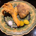 日本料理 晴山 - 松茸と舞茸の揚げ物