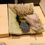 日本橋 蕎ノ字 - ☆車海老とキスの食材。