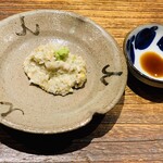 日本橋 蕎ノ字 - ■ 蕎麦がき
      ☆そばの粗挽きは風味豊かな味。
      生わさびと濃いめの蕎麦つゆで頂く。