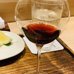 日本橋 蕎ノ字 - ☆鹿の天ぷらにピノノワールが良く合う。