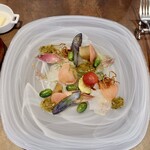 ル ボークープ - カサゴとヒラメのマリネと季節野菜のマリネ