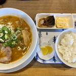 らーめん 達 - 味噌ラーメン並　Aセット