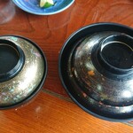 蟹かに亭 - ご飯セットのご飯とお味噌汁300円