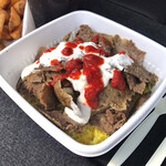 スナベギロス - ＊LAMB OVER RICE（¥850）
＋TOPPING EXTRA MEAT（¥150）