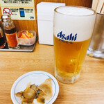 福しん - 生ビールは単品だと430円でザーサイ付き