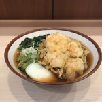 そばの神田 東一屋 - アサソバビンボー！　
      朝そば＋えびかき揚げ！　