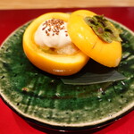 もちづき - 柿窯：フルーツ(柿、梨、マスカットなど)、大徳寺麩、子持ち昆布の白和え