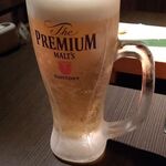 一休亭 - ●生中ビール 580円 (税別)