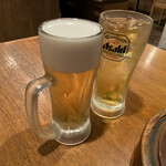 永秀 - 先ずはビールと緑茶ハイ