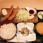 Tsukiji Uoyoshi - アジフライ、あじのタタキ定食