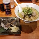 麺屋 六感堂 - 鯖のつみれそば＋炙り鯖寿司
