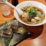 麺屋 六感堂 - 鯖のつみれそば＋炙り鯖寿司
