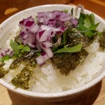 焼きあご煮干しらぁめん とびうお - お茶漬け 150円