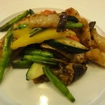 中国麺飯 勇 - 金針菜と幻霜豚トロ炒め物